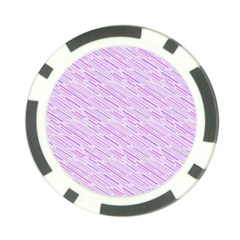 Silly Stripes Lilac Poker Chip Card Guard by snowwhitegirl