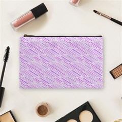 Silly Stripes Lilac Cosmetic Bag (medium) by snowwhitegirl