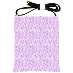 Silly Stripes Lilac Shoulder Sling Bags by snowwhitegirl