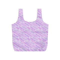 Silly Stripes Lilac Full Print Recycle Bags (s)  by snowwhitegirl