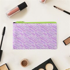 Silly Stripes Lilac Cosmetic Bag (xs) by snowwhitegirl