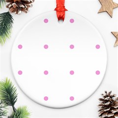 Pink Dots Ornament (round) by snowwhitegirl