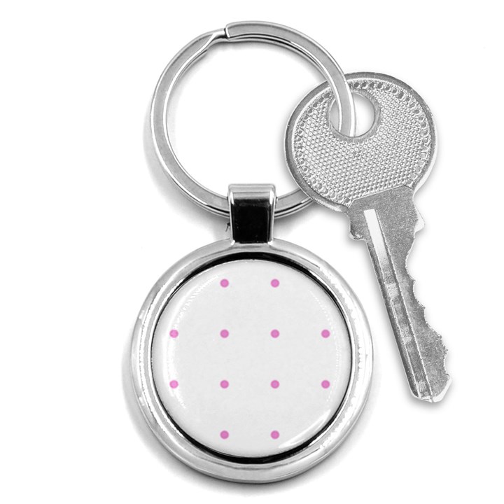 Pink Dots Key Chains (Round) 