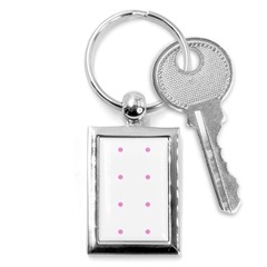 Pink Dots Key Chains (Rectangle) 