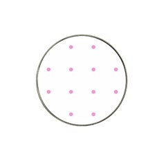 Pink Dots Hat Clip Ball Marker (4 pack)