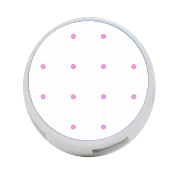 Pink Dots 4-Port USB Hub (Two Sides)