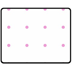 Pink Dots Fleece Blanket (Medium) 