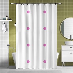 Pink Dots Shower Curtain 48  X 72  (small)  by snowwhitegirl