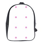 Pink Dots School Bag (XL) Front