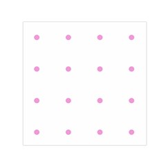 Pink Dots Small Satin Scarf (square) by snowwhitegirl