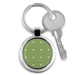 Olive Dots Key Chains (round)  by snowwhitegirl