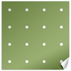 Olive Dots Canvas 12  X 12   by snowwhitegirl