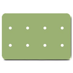 Olive Dots Large Doormat  by snowwhitegirl