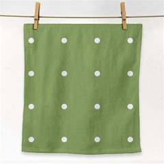 Olive Dots Face Towel by snowwhitegirl