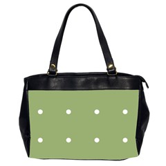 Olive Dots Office Handbags (2 Sides)  by snowwhitegirl