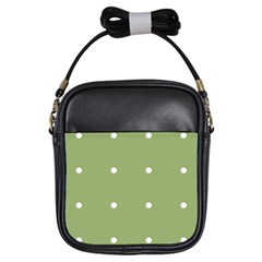 Olive Dots Girls Sling Bags by snowwhitegirl