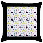 Music Stars Throw Pillow Case (Black) Front