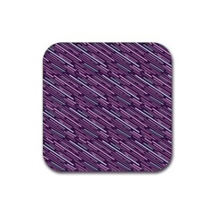 Silly Stripes Rubber Coaster (square)  by snowwhitegirl