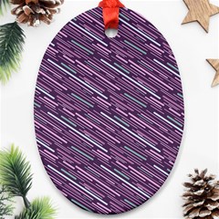 Silly Stripes Oval Ornament (two Sides) by snowwhitegirl