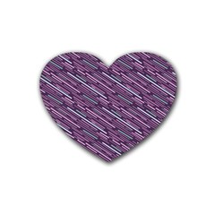 Silly Stripes Rubber Coaster (heart)  by snowwhitegirl