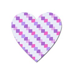 Geometric Squares Heart Magnet by snowwhitegirl