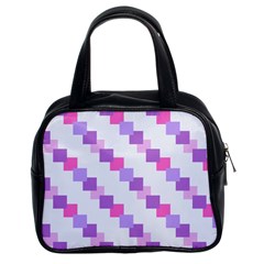 Geometric Squares Classic Handbags (2 Sides) by snowwhitegirl