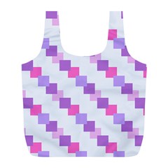 Geometric Squares Full Print Recycle Bags (l)  by snowwhitegirl