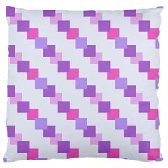 Geometric Squares Large Flano Cushion Case (one Side) by snowwhitegirl