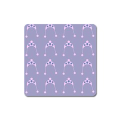 Pink Hat Square Magnet by snowwhitegirl