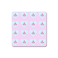 Pink Cupcake Square Magnet by snowwhitegirl