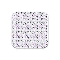 Black Hats Rubber Square Coaster (4 Pack)  by snowwhitegirl