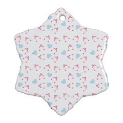 Pink Hats Snowflake Ornament (two Sides)