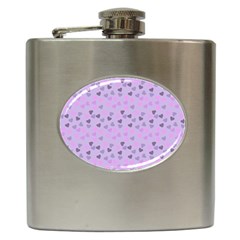 Heart Drops Violet Hip Flask (6 Oz)