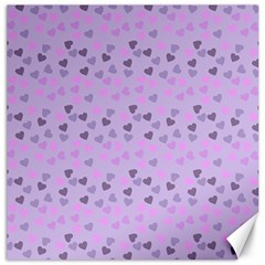 Heart Drops Violet Canvas 12  X 12   by snowwhitegirl