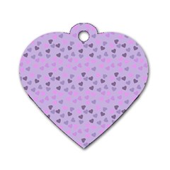 Heart Drops Violet Dog Tag Heart (two Sides) by snowwhitegirl