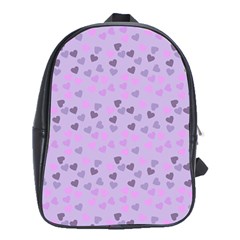 Heart Drops Violet School Bag (xl) by snowwhitegirl