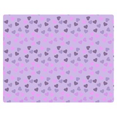 Heart Drops Violet Double Sided Flano Blanket (medium)  by snowwhitegirl