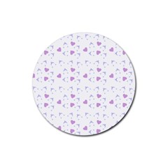 Blue Hats Rubber Coaster (round)  by snowwhitegirl