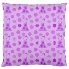 Purple Dress Large Cushion Case (one Side) by snowwhitegirl