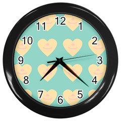 Teal Cupcakes Wall Clock (black) by snowwhitegirl