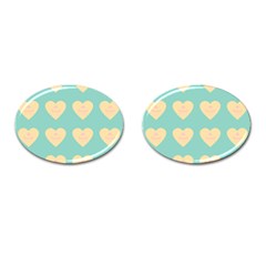 Teal Cupcakes Cufflinks (oval) by snowwhitegirl