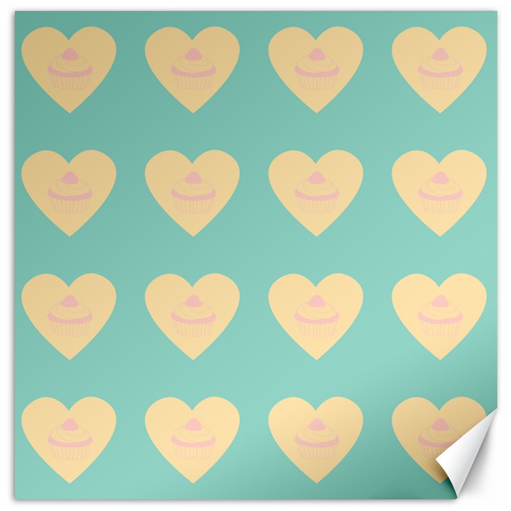 Teal Cupcakes Canvas 20  x 20  