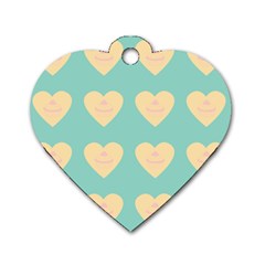 Teal Cupcakes Dog Tag Heart (two Sides) by snowwhitegirl