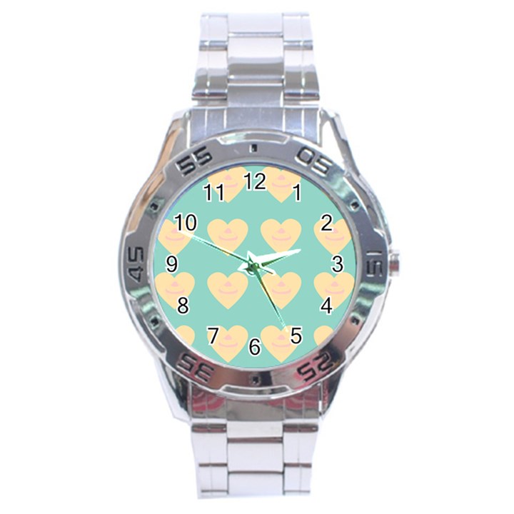 Teal Cupcakes Stainless Steel Analogue Watch