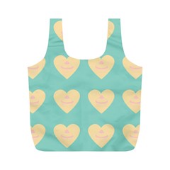 Teal Cupcakes Full Print Recycle Bags (m)  by snowwhitegirl