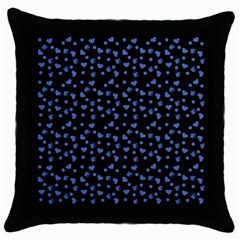 Blue Hearts Throw Pillow Case (black) by snowwhitegirl