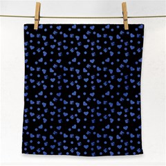 Blue Hearts Face Towel by snowwhitegirl