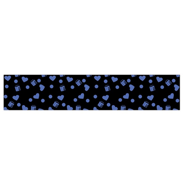 Blue Hearts Small Flano Scarf