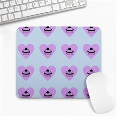 Blue Cupcake Large Mousepads by snowwhitegirl