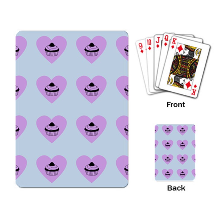 Blue Cupcake Playing Card